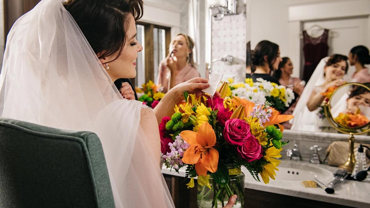 history of marriage bride and flowers