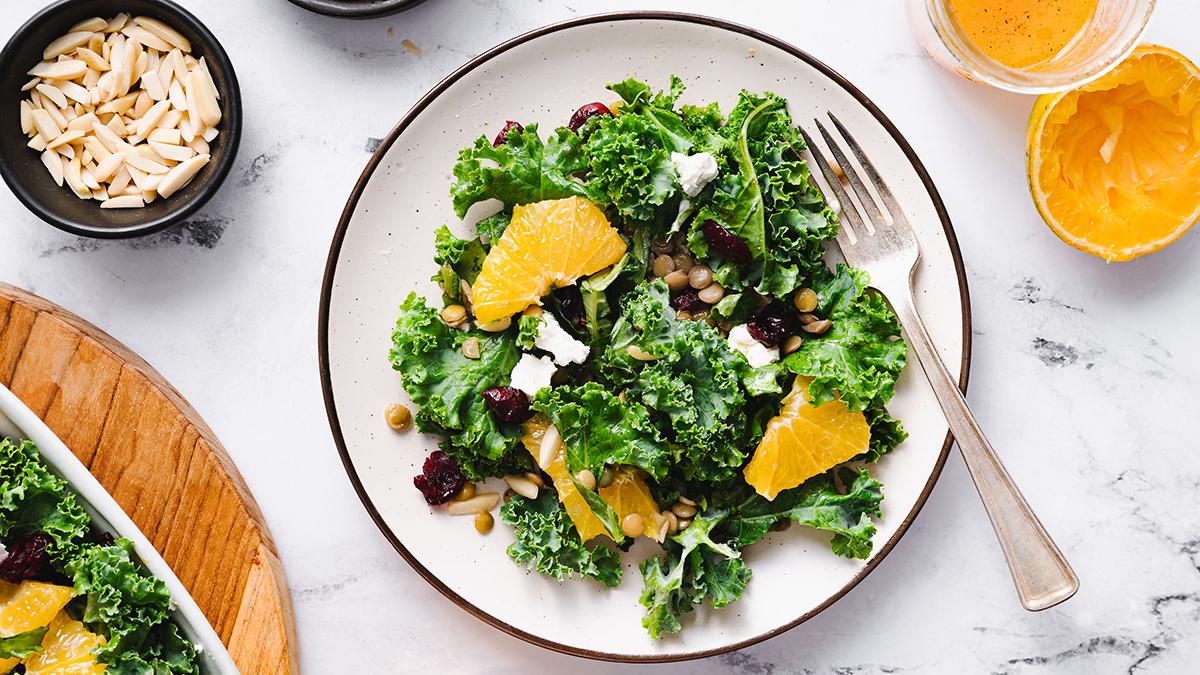 Citrus Kale Salad with HoneyBell Oranges