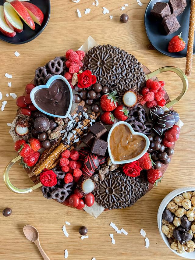 Snack board ideas with a confectionary snack board.