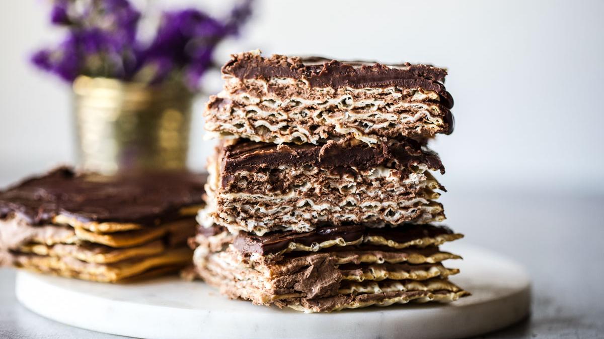 Chocolate-Matzo Layer Cake